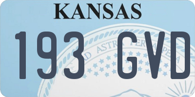 KS license plate 193GVD