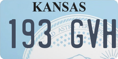 KS license plate 193GVH