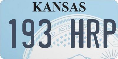 KS license plate 193HRP