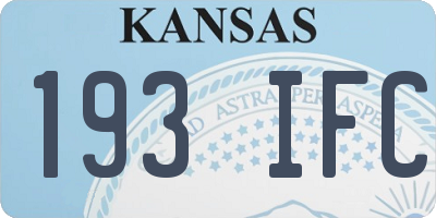 KS license plate 193IFC