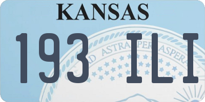 KS license plate 193ILI