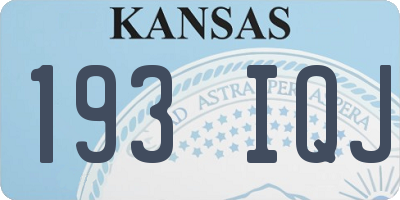 KS license plate 193IQJ