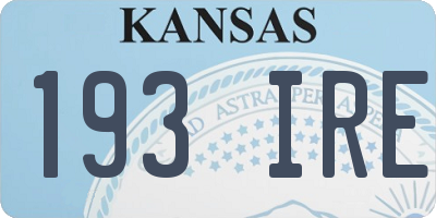 KS license plate 193IRE