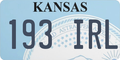 KS license plate 193IRL