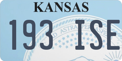 KS license plate 193ISE