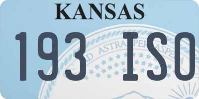 KS license plate 193ISO