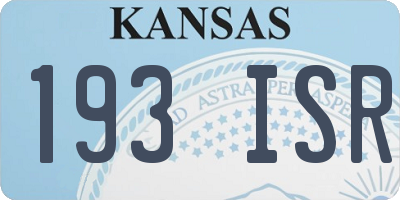 KS license plate 193ISR