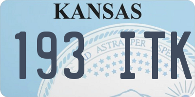 KS license plate 193ITK