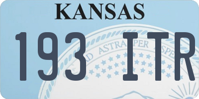 KS license plate 193ITR