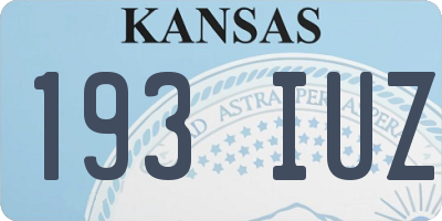 KS license plate 193IUZ