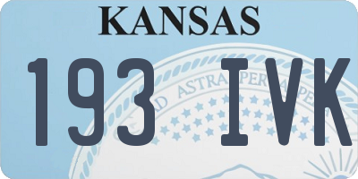 KS license plate 193IVK