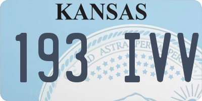 KS license plate 193IVV