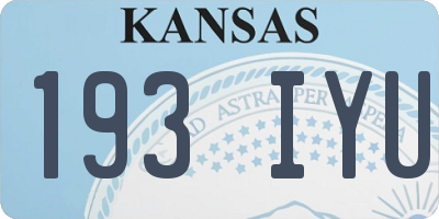KS license plate 193IYU