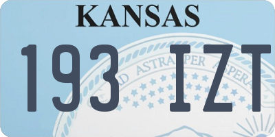 KS license plate 193IZT