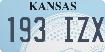 KS license plate 193IZX