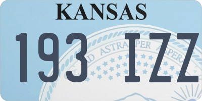 KS license plate 193IZZ