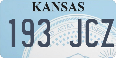 KS license plate 193JCZ