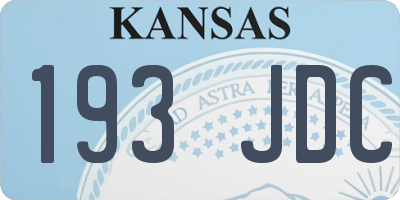 KS license plate 193JDC