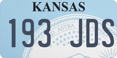KS license plate 193JDS