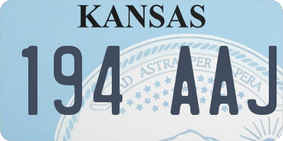 KS license plate 194AAJ