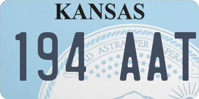 KS license plate 194AAT