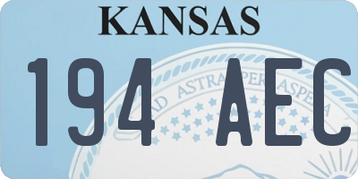 KS license plate 194AEC
