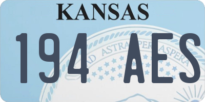 KS license plate 194AES