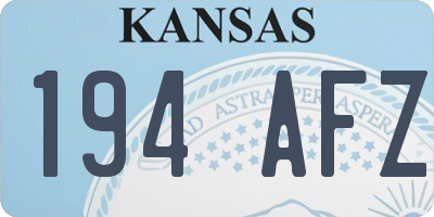 KS license plate 194AFZ