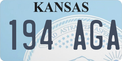 KS license plate 194AGA