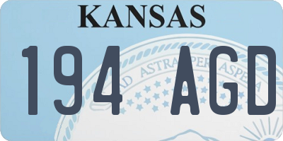KS license plate 194AGD