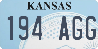 KS license plate 194AGG