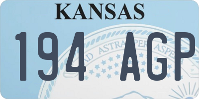 KS license plate 194AGP