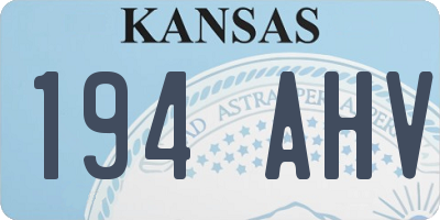 KS license plate 194AHV