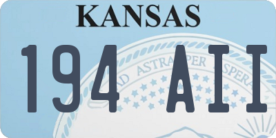 KS license plate 194AII