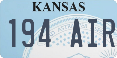 KS license plate 194AIR