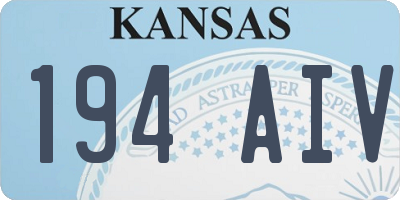 KS license plate 194AIV
