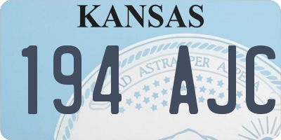 KS license plate 194AJC