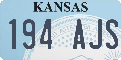 KS license plate 194AJS