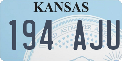 KS license plate 194AJU