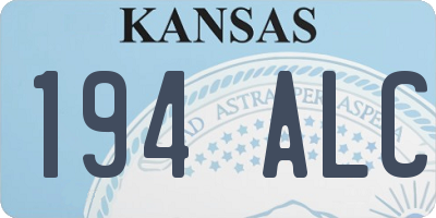KS license plate 194ALC