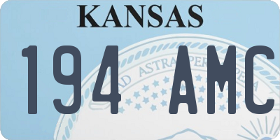 KS license plate 194AMC