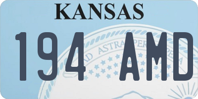 KS license plate 194AMD