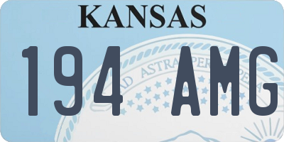 KS license plate 194AMG