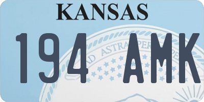 KS license plate 194AMK