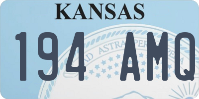 KS license plate 194AMQ