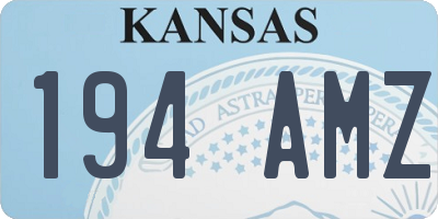 KS license plate 194AMZ