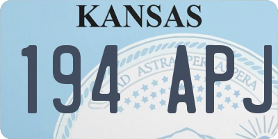 KS license plate 194APJ