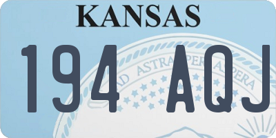 KS license plate 194AQJ