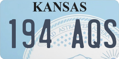 KS license plate 194AQS