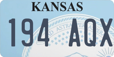 KS license plate 194AQX